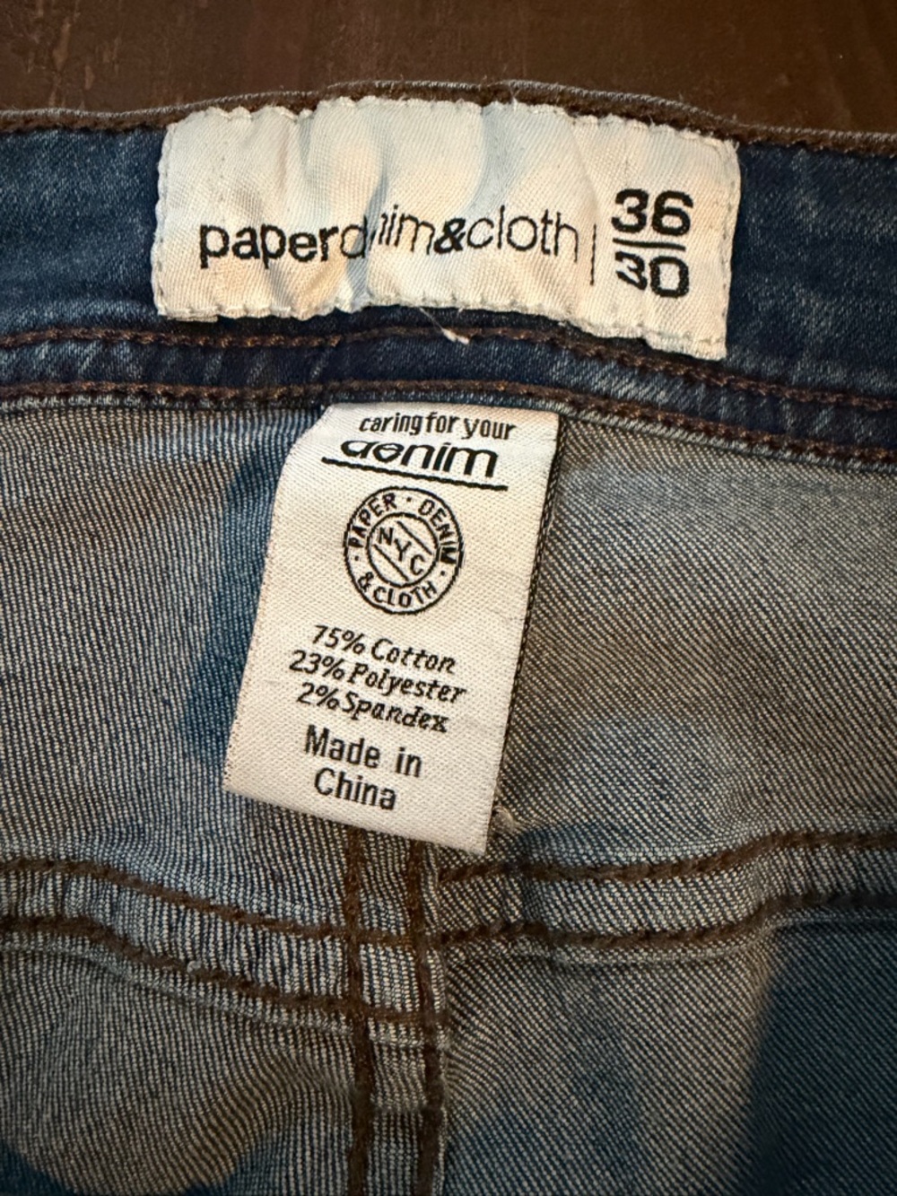 Paper Denim & Cloth Blue Slim Fit Jeans 36x30 - Picture 5 of 9